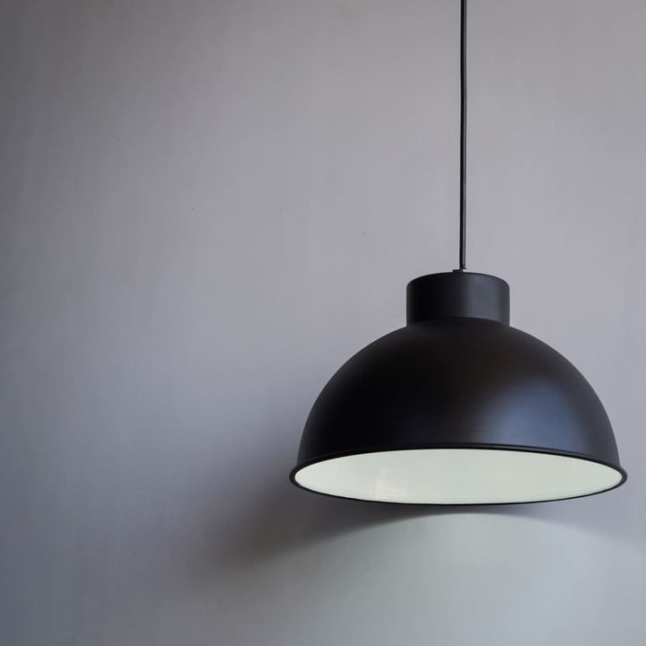 Black Bold 12 Inch Minimal Style Mid Century Modern Lamp - The Black Steel