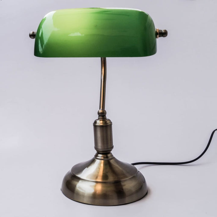 Classic Banker Style Desk Lamp - The Black Steel