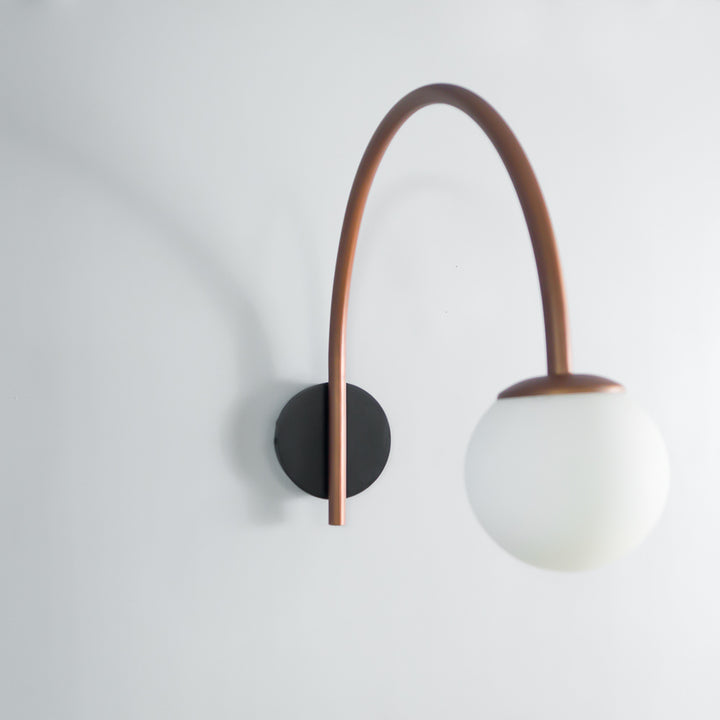 Dijon Curved Wall Lamp Copper - The Black Steel