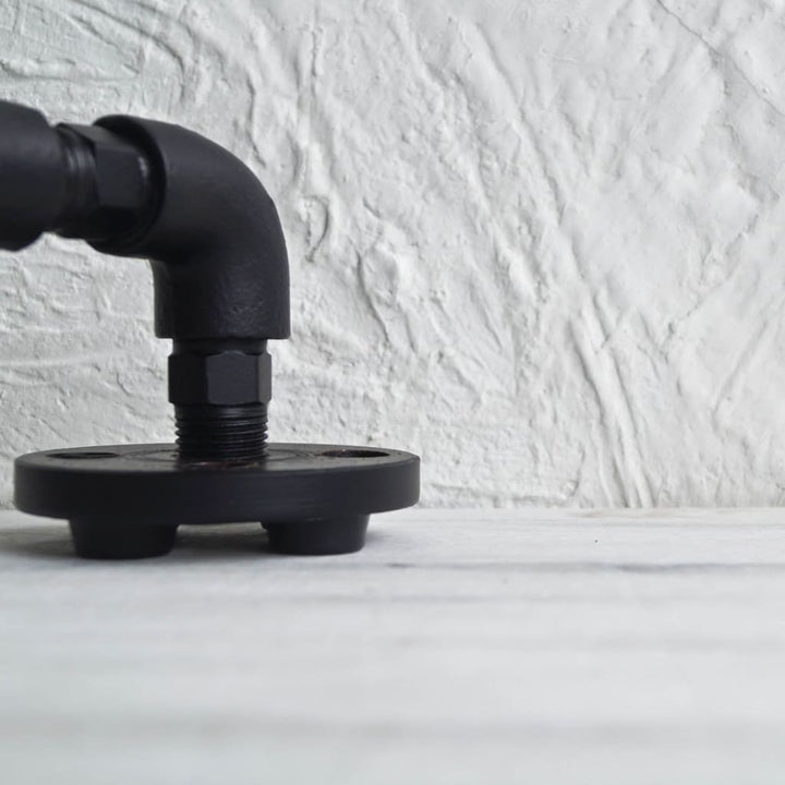 Robo Modern Industrial Style Pipe Floor Lamp v1.1 - The Black Steel