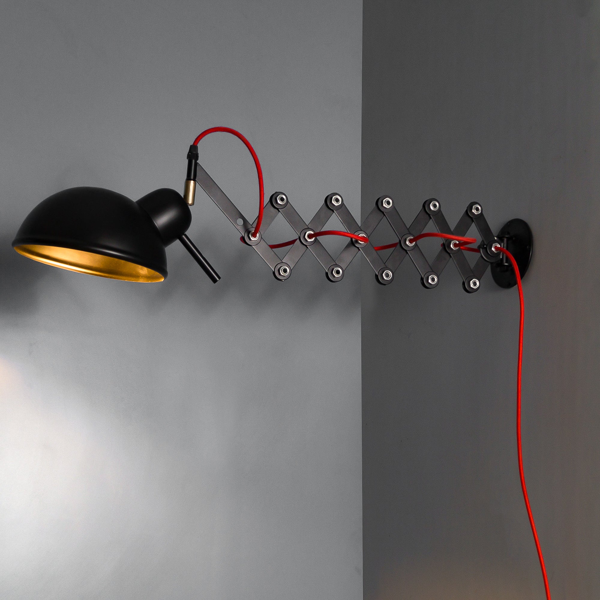 Scissor arm sales wall light