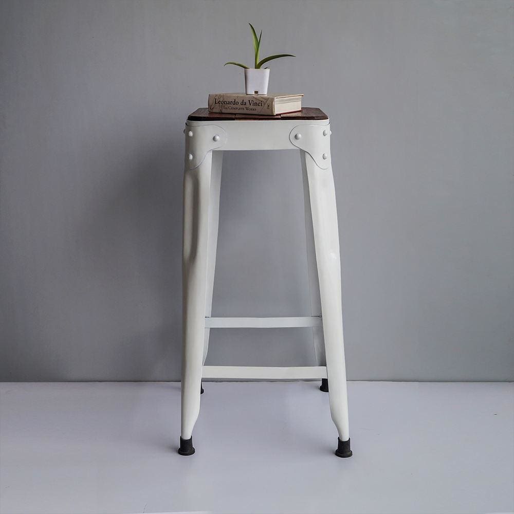 Industrial Bar Furniture Power House | White Bar Stool