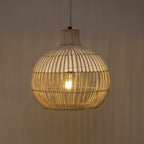 Rattan Radiance: Organic pendant lamp with soft glow.