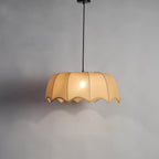 Adjustable cord fabric pendant light with a beige shade, ideal for versatile interior décor needs
