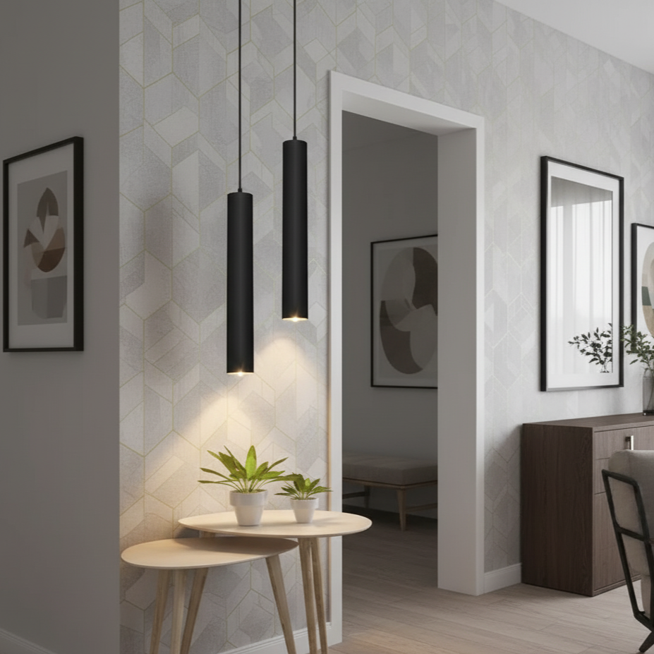 Black Hanging Surface Cob Pendant Light 