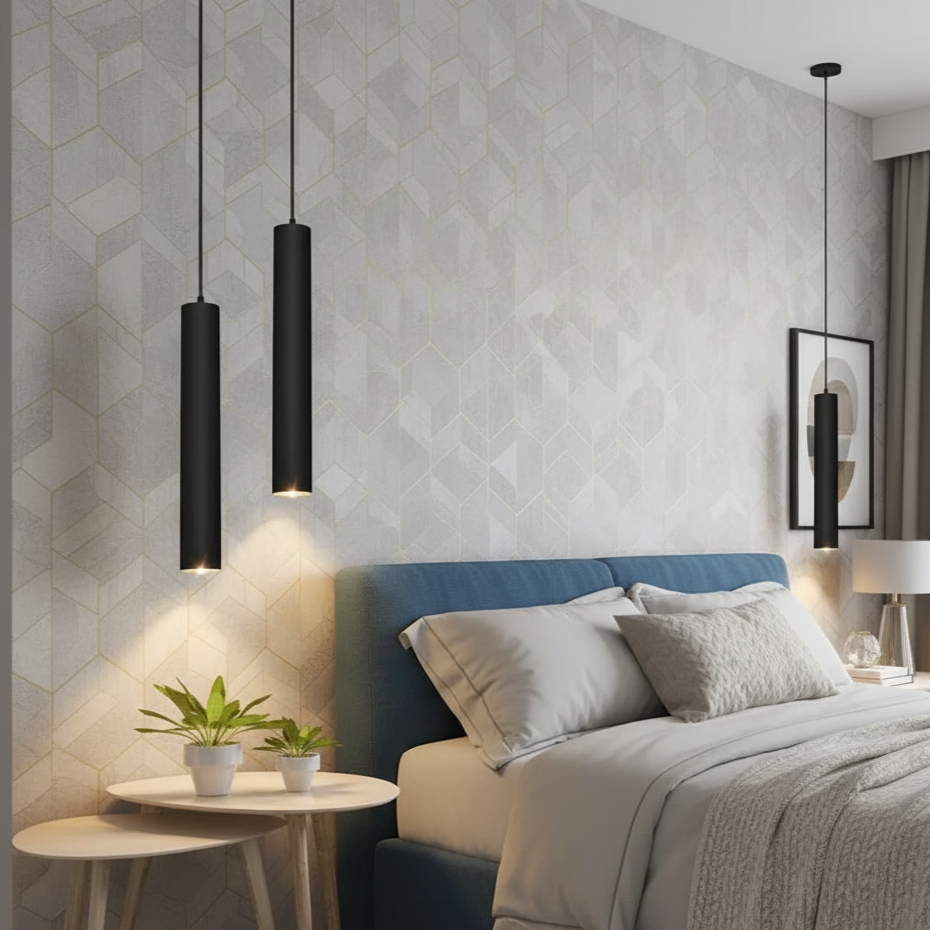 Black Hanging Surface Cob Pendant Light1