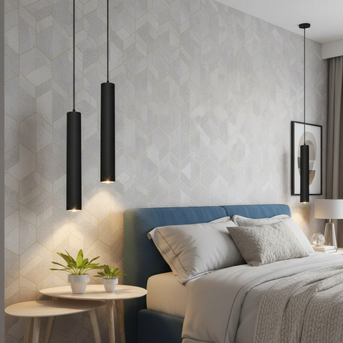 Black Hanging Surface Cob Pendant Light1