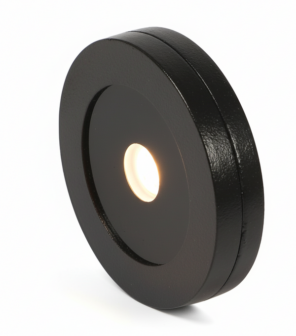 AL107 Black Round LED Surface Cabinet Puck Light