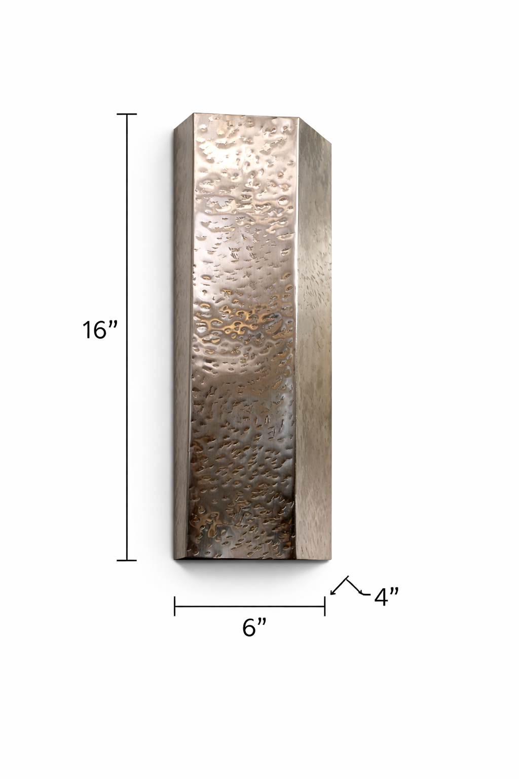 CWS233 Textured stainless steel wall sconce