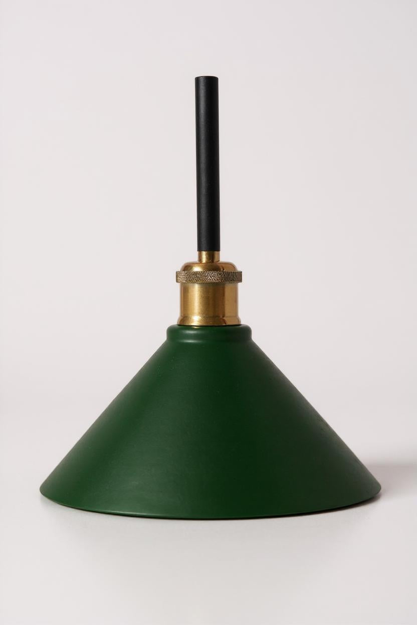 Green Cone Glass for Floor, ceiling and desk lamps