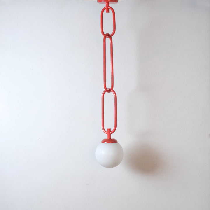 red ceiling lamp