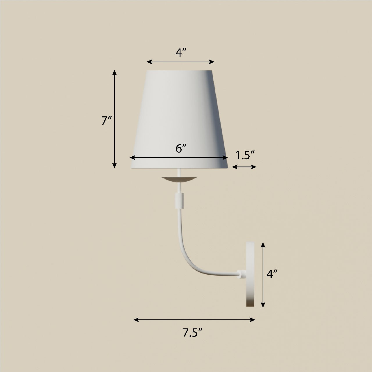 CWS157 Nova Brass Fabric Wall Lamp