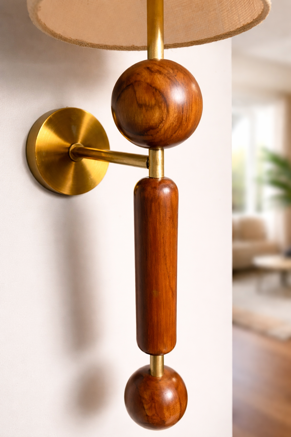 CWS234 Brass Wood Harmony Wall Sconce