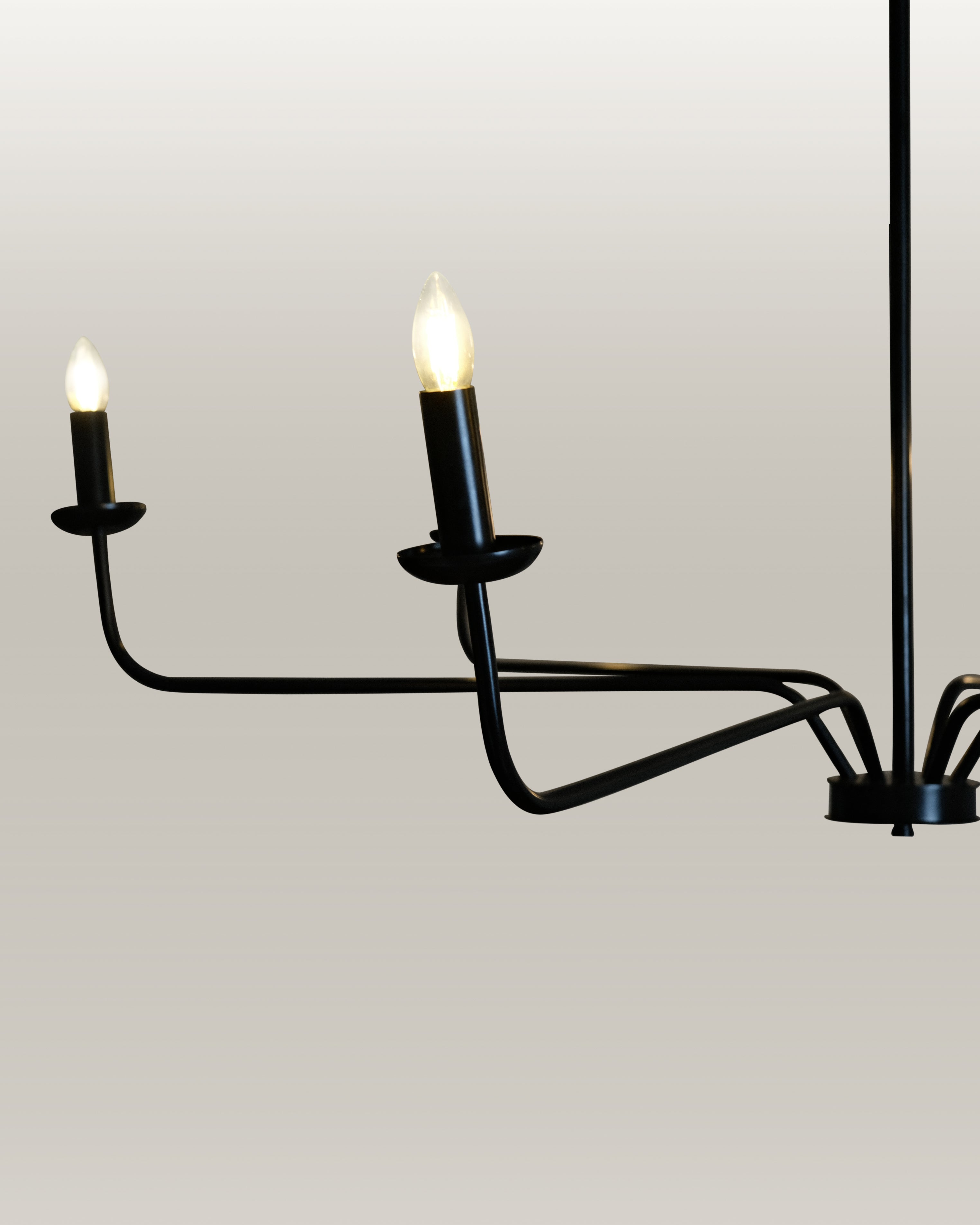 Modern Candlelight Elegance Chandelier with candle flame bulbs