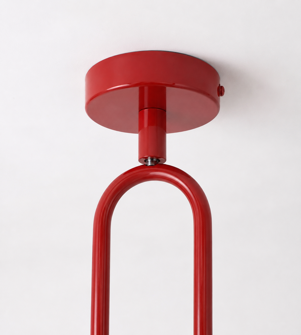 CLH163 Chain Link Torus Red Ceiling Light