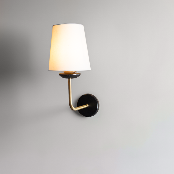 wall lamp scandinavian brass and fabric wall lamp