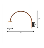 CWS101 Dijon Curved Wall Lamp Copper - The Black Steel