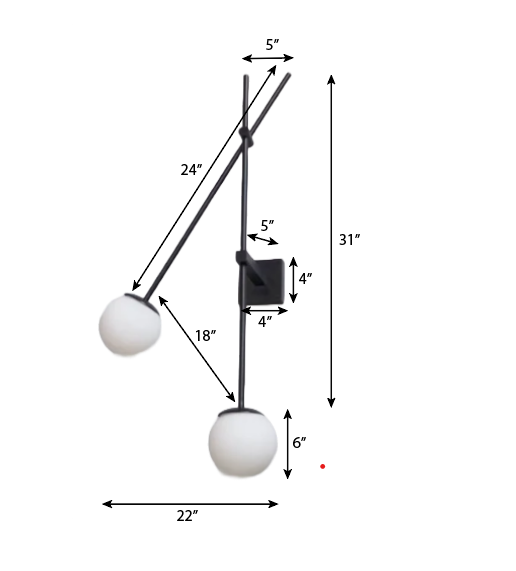 CWS108 Minimalistic Frosted Glass Wall Light Fixture