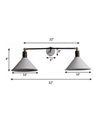 CWS113 Art Studio Double-Shade Lamp Wall Sconce - The Black Steel
