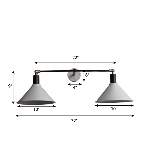 CWS113 Art Studio Double-Shade Lamp Wall Sconce