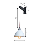 CWS114 Applique Métal Whitesmoke Wall Hanging Lamp - The Black Steel