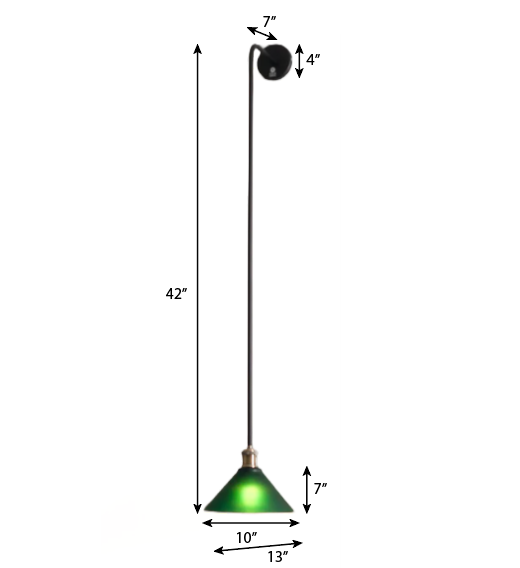 CWS135 Bottle Green Tall Wall Lamp