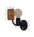 CWS147 Lodge Wooden Wall Sconce