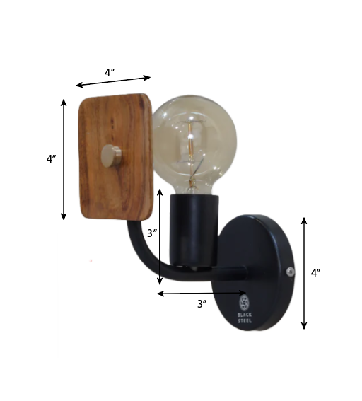 CWS147 Lodge Wooden Wall Sconce