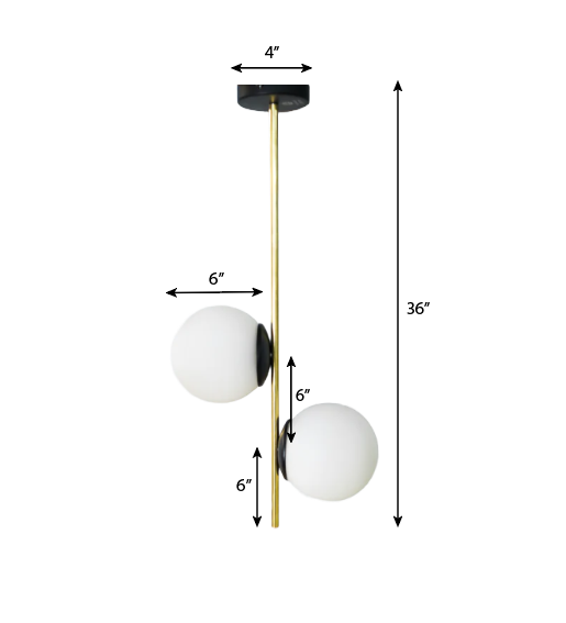 CLH103 Debonair Brass Gold Pendant Light - The Black Steel