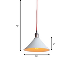 CLH120 Conical 10" Scandinavian Minimal Hanging Lamp - The Black Steel