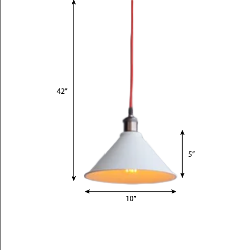 CLH120 Conical 10" Scandinavian Minimal Hanging Lamp - The Black Steel