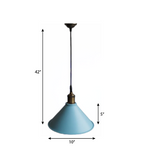 CLH127 Aqua Blue Pendant Lamp For Modern Interior Architecture and Design - The Black Steel