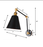 FSW207 Scandinavian Lamp Retro Wall Light Fixture - The Black Steel