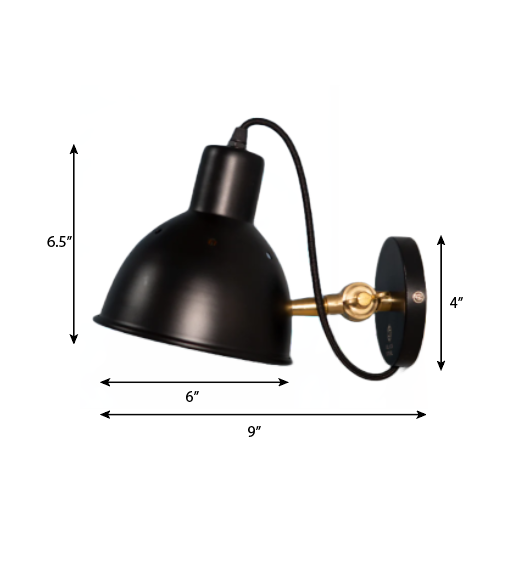 FSW218 Sonic Black Metal Adjustable Lamp