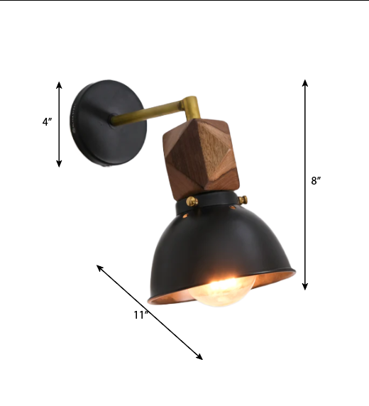 FSW221 Rodeo Drive Rustic Metal and Wood Wall Sconce