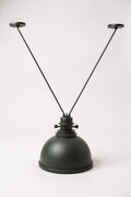 CLR1041 Industrial V-Wire Hanging Lampshade in Forest Green