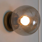 glass light wall lamp back glass theblacksteel