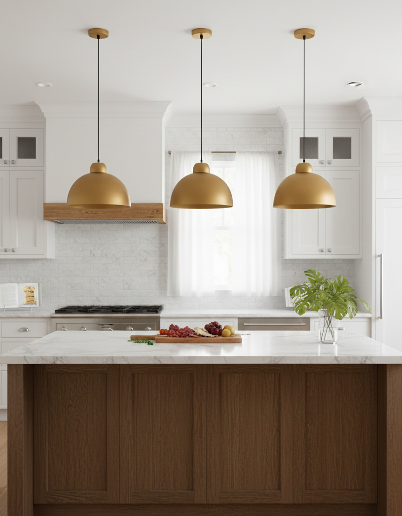 BSE127 Gilded Dome 12inch Pendant Lights