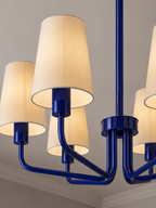 chandelier with fabric shades