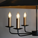 CLR121 Large Black Sphere 36" Chandelier - The Black Steel