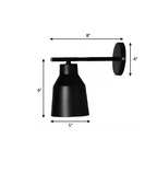 CWS133 Art-Deco Wall Sconce - The Black Steel