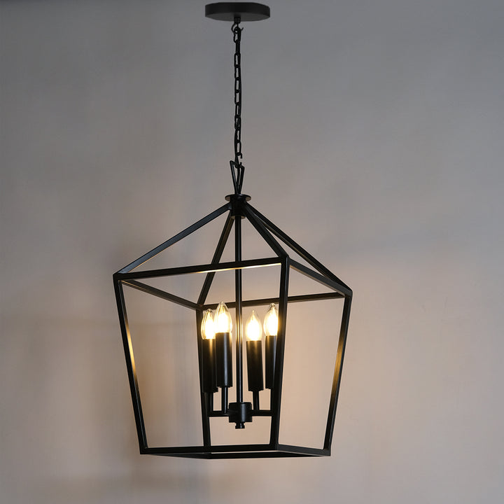 A side view of the pendant, highlighting the delicate balance between its rustic charm and timeless opulence.