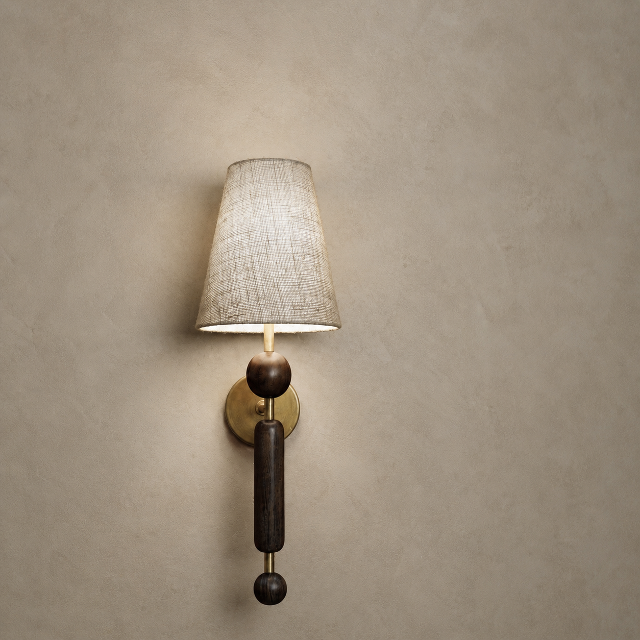 CWS234 Brass Wood Harmony Wall Sconce