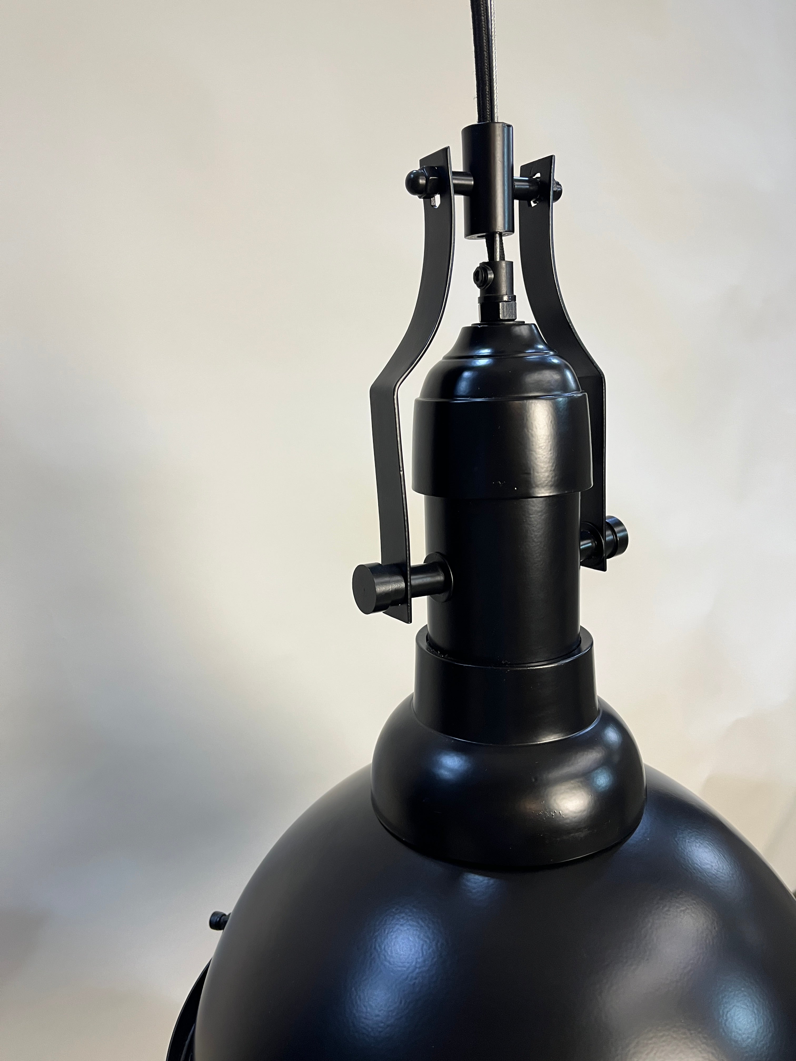 FLH109 Orchard Frosted Glass Black 13 Inch Pendant Ceiling Light