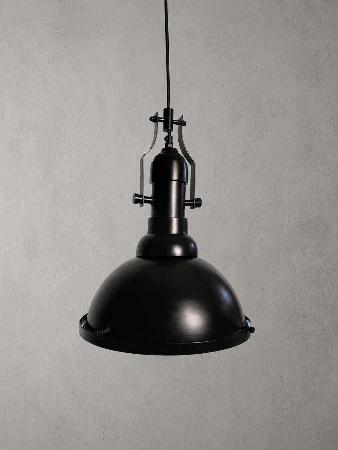 FLH109 Orchard Frosted Glass Black 13 Inch Pendant Ceiling Light