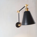 black wall lamp industrial