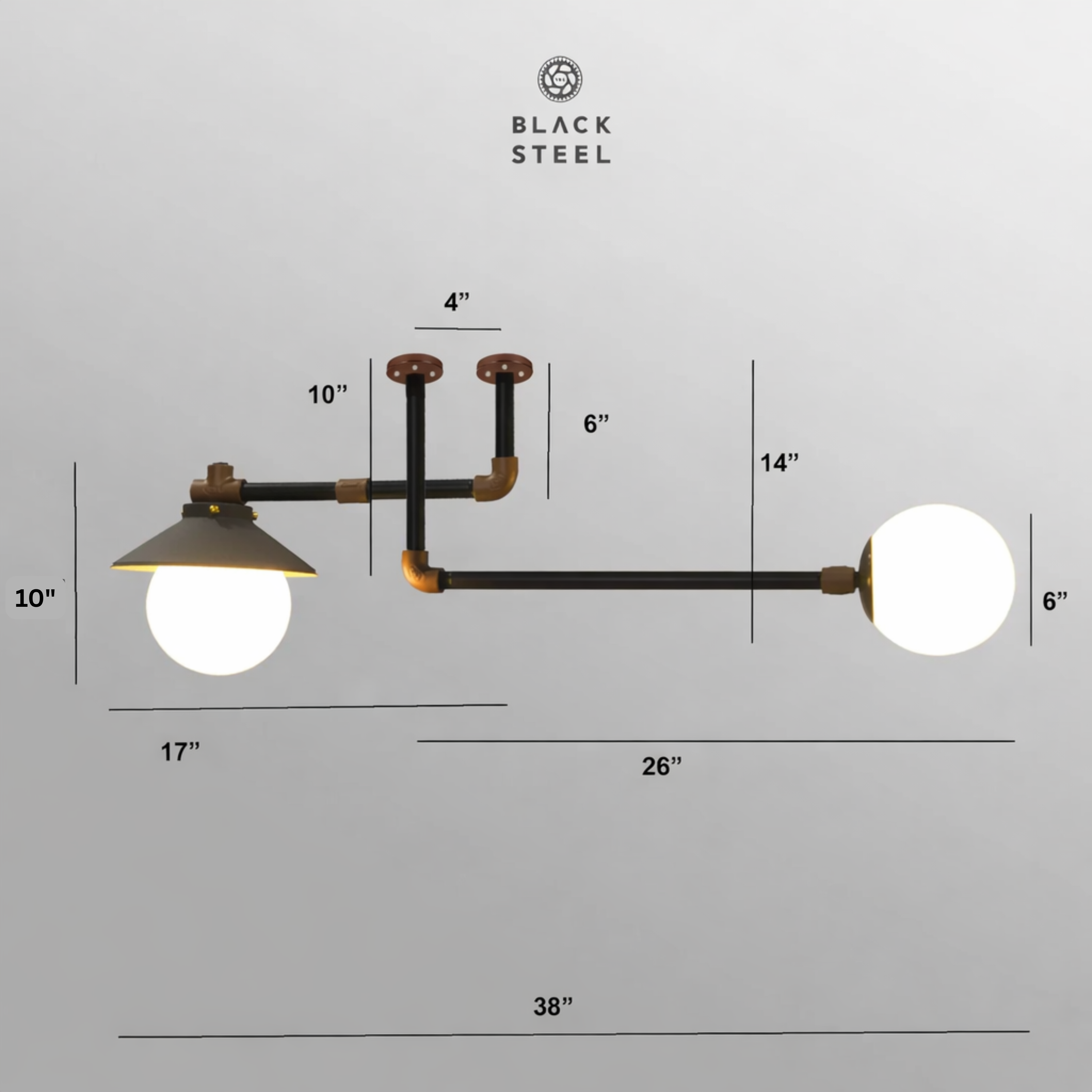 TPF101 Mechanist Twin-Arm Ceiling Light