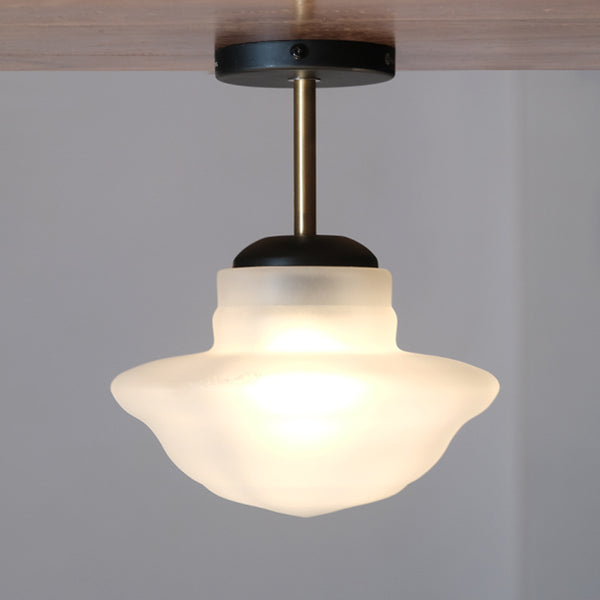 Frosted glass ceiling lamp with Ottoman-inspired architecture