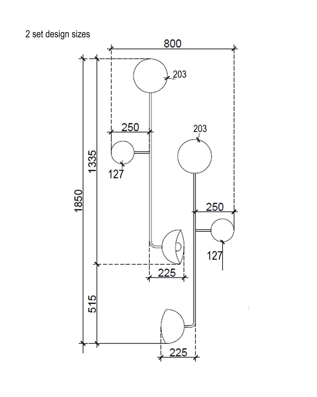 CWS165 Elara Dual Shade Wall Lamp
