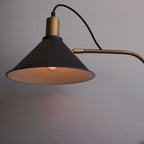 50Ninety Mid-Century Modern Wall Sconce Twin Lampshade - The Black Steel